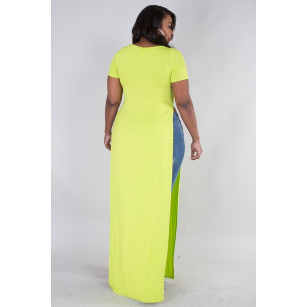 1x-3x Round neck Legendary two slits top - Picture 5 of 8